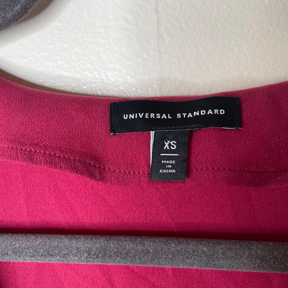 Universal Standard Balloon Sleeve Blouse in Anemone Pink Fuchsia Sz XS - 10 - 12 - Picture 6 of 9